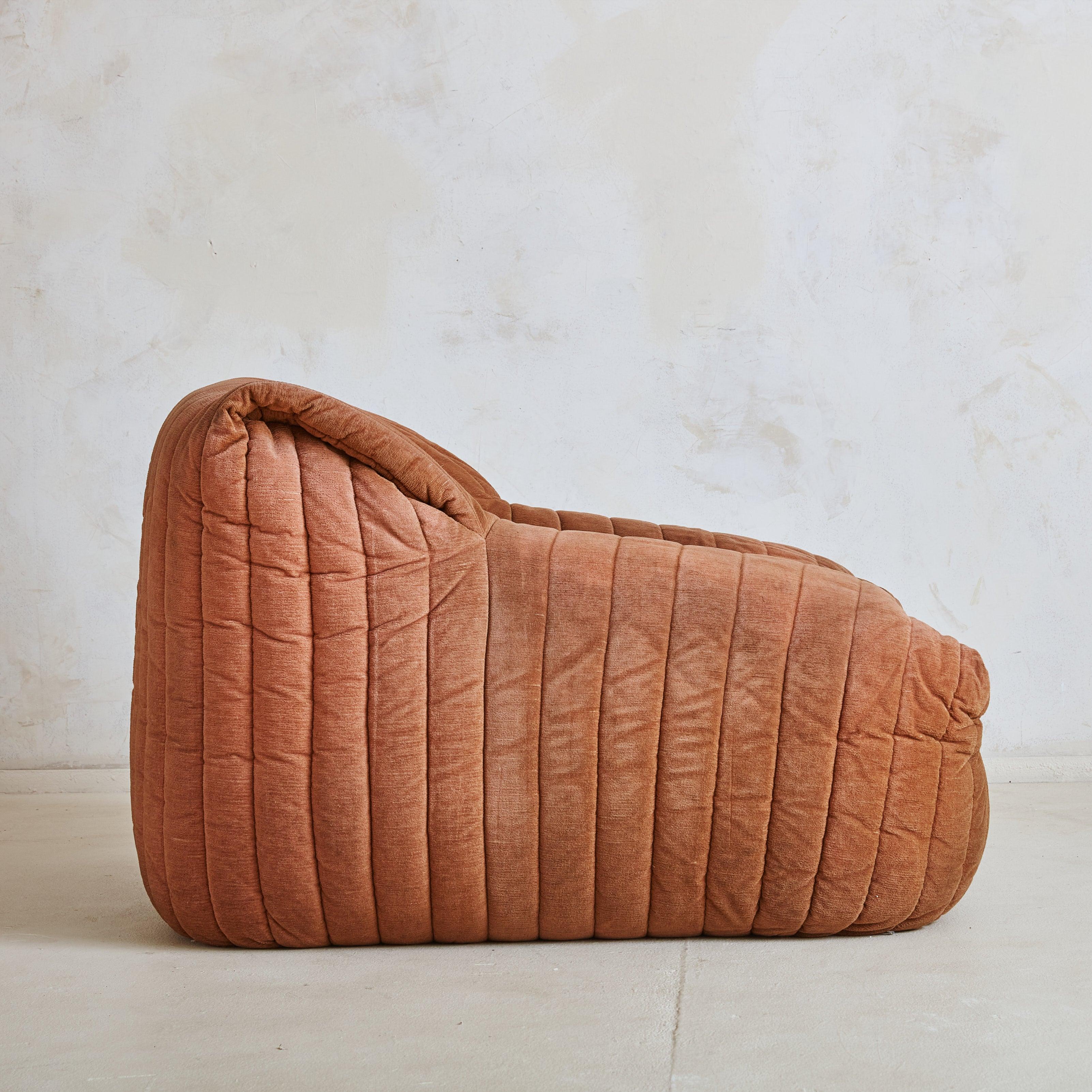 Modern ‘Sandra’ Channeled Lounge Chair by Annie Hiéronimus for Cinna / Ligne Roset For Sale