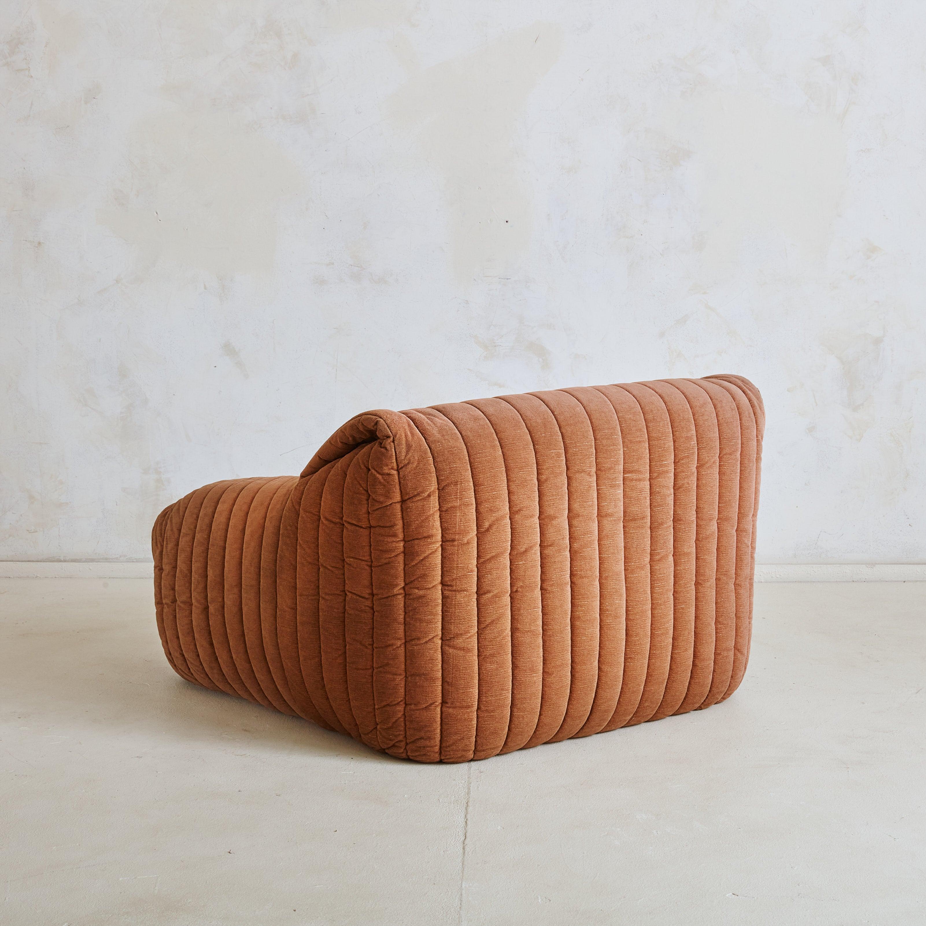 French ‘Sandra’ Channeled Lounge Chair by Annie Hiéronimus for Cinna / Ligne Roset For Sale