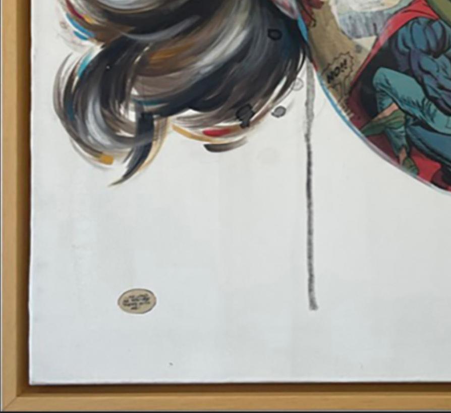 La Cage, si tu es pris de mer - Figurative Painting Gris de Sandra Chevrier