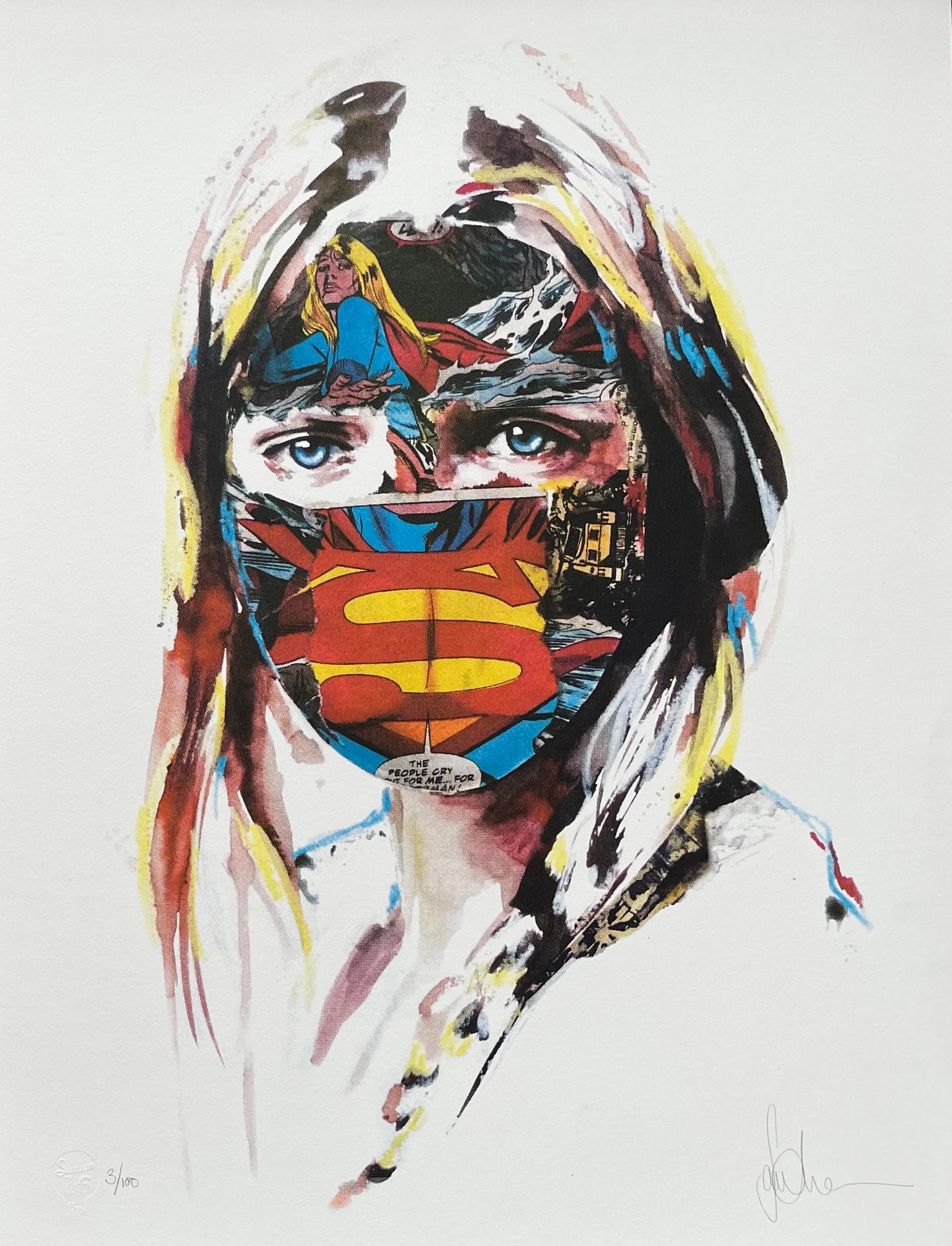 Sandra Chevrier Figurative Print - Cage Study: Where People Are Crying.