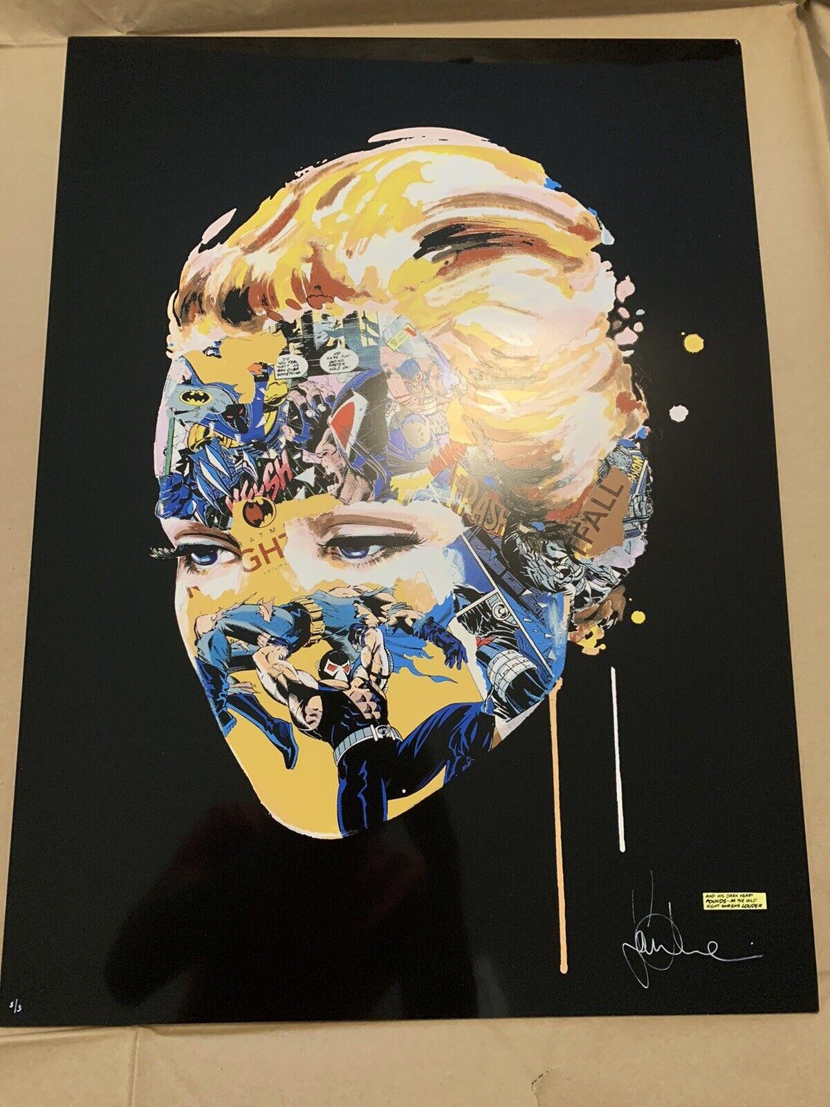 Dunkles Herz (2015) Siebdruck auf Aluminium-Acryl-Komposit – Print von Sandra Chevrier