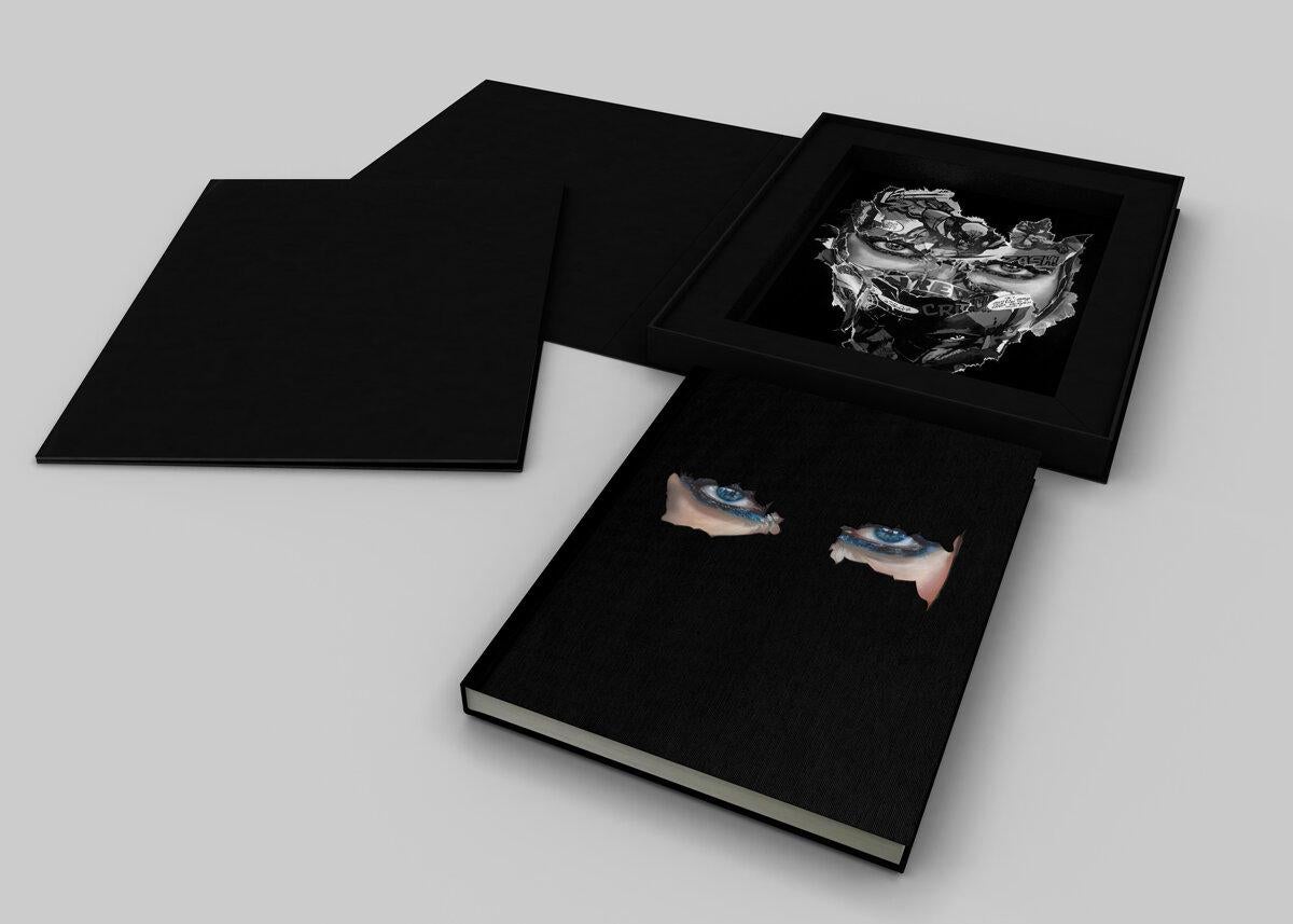Deluxe Linen Wrapped Clamshell Box of Sandra Chevrier's Cages Book with Print For Sale 10