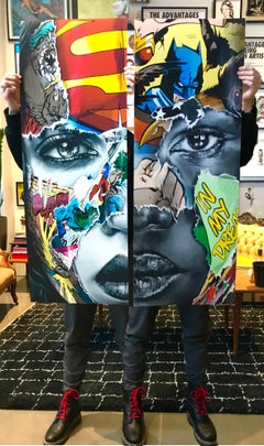 La Cage, Nous Sommes Uns (We Are One) Signed and Numbered Diptych Matching Print