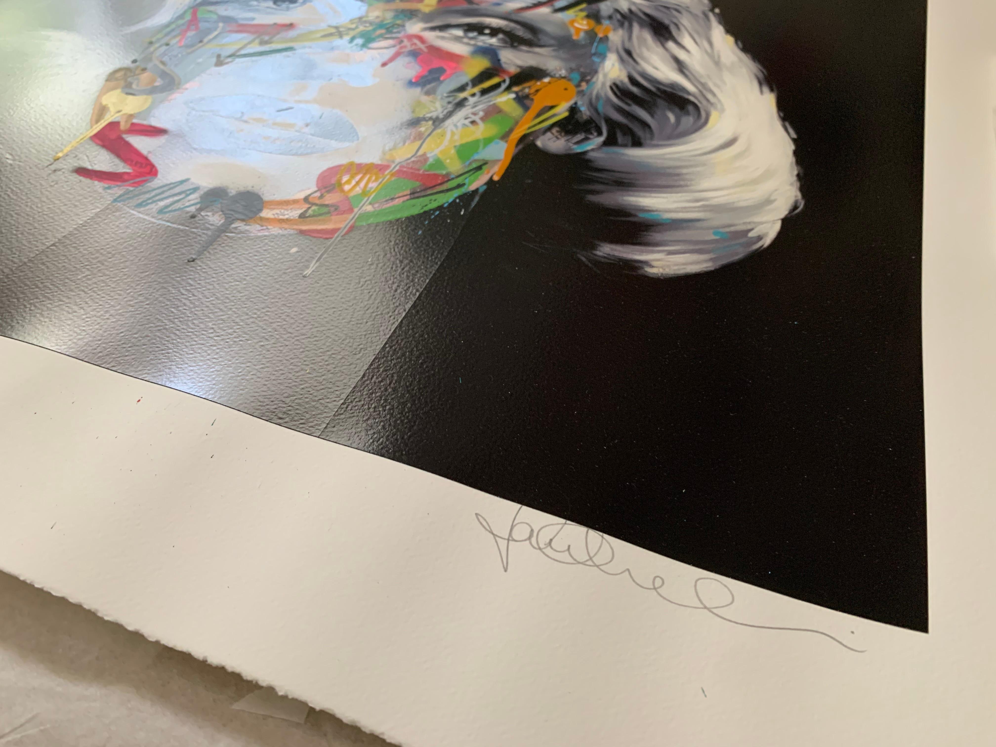 Impresiones artísticas callejeras de Marilyn Monroe adornadas con spray de pintura de Martin Whatson en venta 1