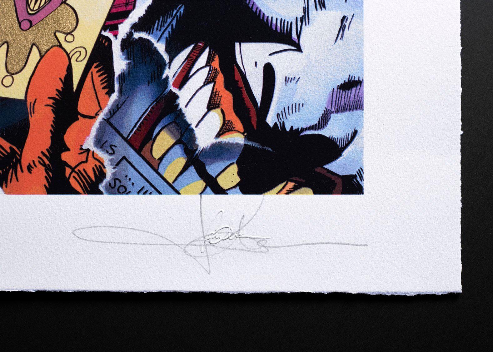 SANDRA CHEVRIER - La Cage, Benediction Ou Malediction (Gold & Silver Leaf Ed.) - Pop Art Print by Sandra Chevrier
