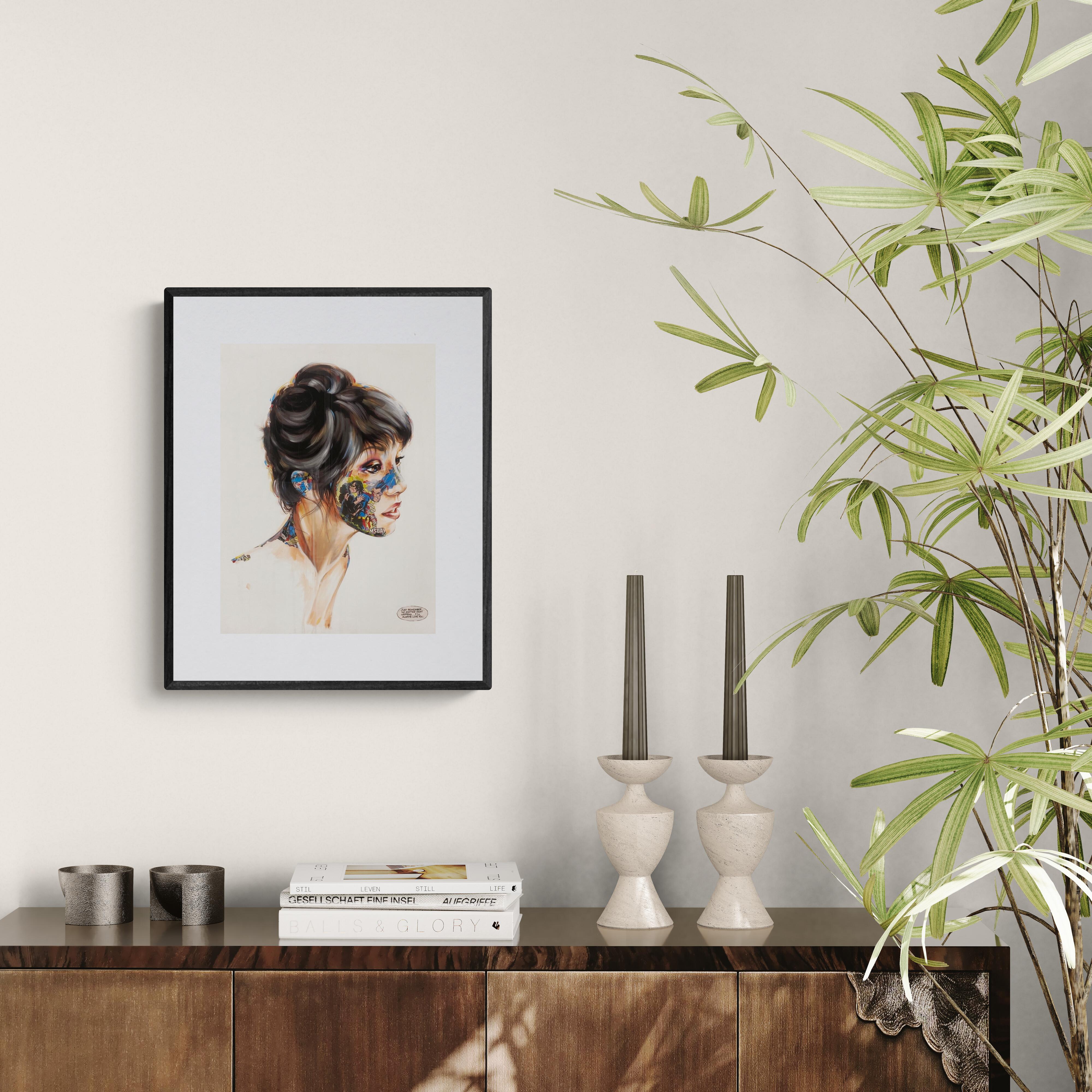 SANDRA CHEVRIER - La Cage et L'Amour Éternel Limited ed. hand signed. Pop art - Print by Sandra Chevrier