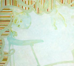 "Babies ate my Dingo", Contemporary, Bicycle, Green, Blue, Acrylic Painting