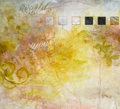 “disinheritance”, Abstract, Yellow, Pink, Red, Flowers, Acrylic Painting, 2024