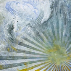 "Ins Meer gefallen", Zeitgenössisch, Blau, Grün, Gelb, Acrylgemälde, 2023