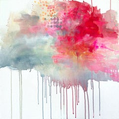 Sandra Cohen - “Good Morning, Captain”, Abstract, Pink, Red, Cloud, Acrylic Painting, 2024 “Good Morning, Captain”, Abstract, Pink, Red, Cloud, Acrylic Painting, 2024