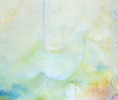 “Hi-hat Kabbalah”, Abstract, Nude, Music, Pink, Green, Blue, Acrylic Painting