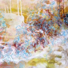 “Johnny”, Contemporary, Yellow, Pink, Red, Blue, White, Acrylic Painting