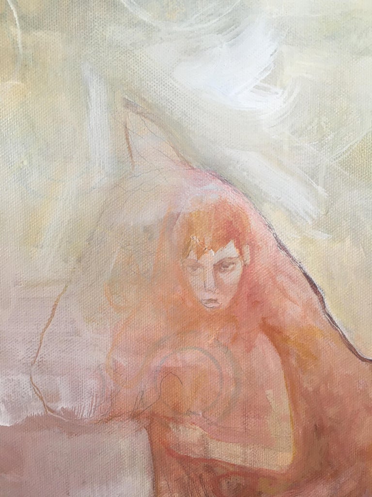 sandra orlov , contemporary, women, yellow, pink, white,  acrylic painting For Sale at 1stDibs | sandra orlov nude, sandra orlov  naked, sandra cohen mari