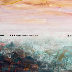 “We move like we are suspended in amber”, Abstract, Red, Blue, Acrylic Painting