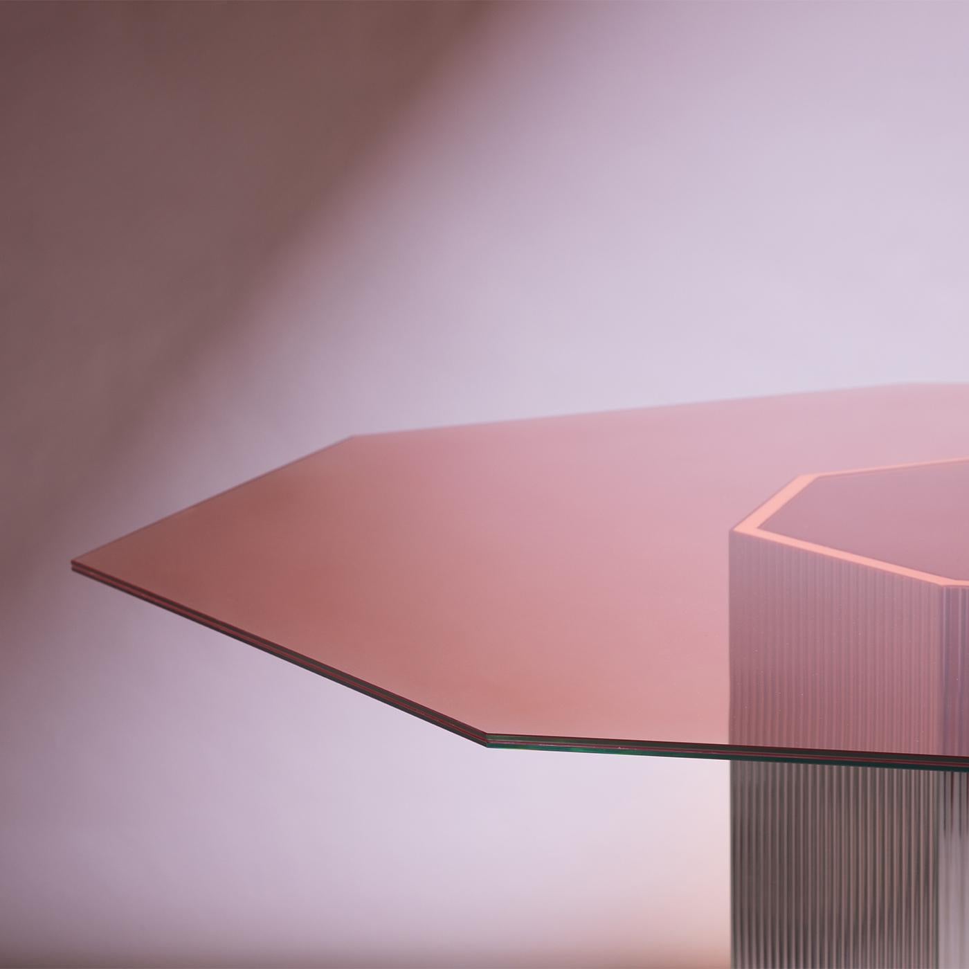 pink dining room table