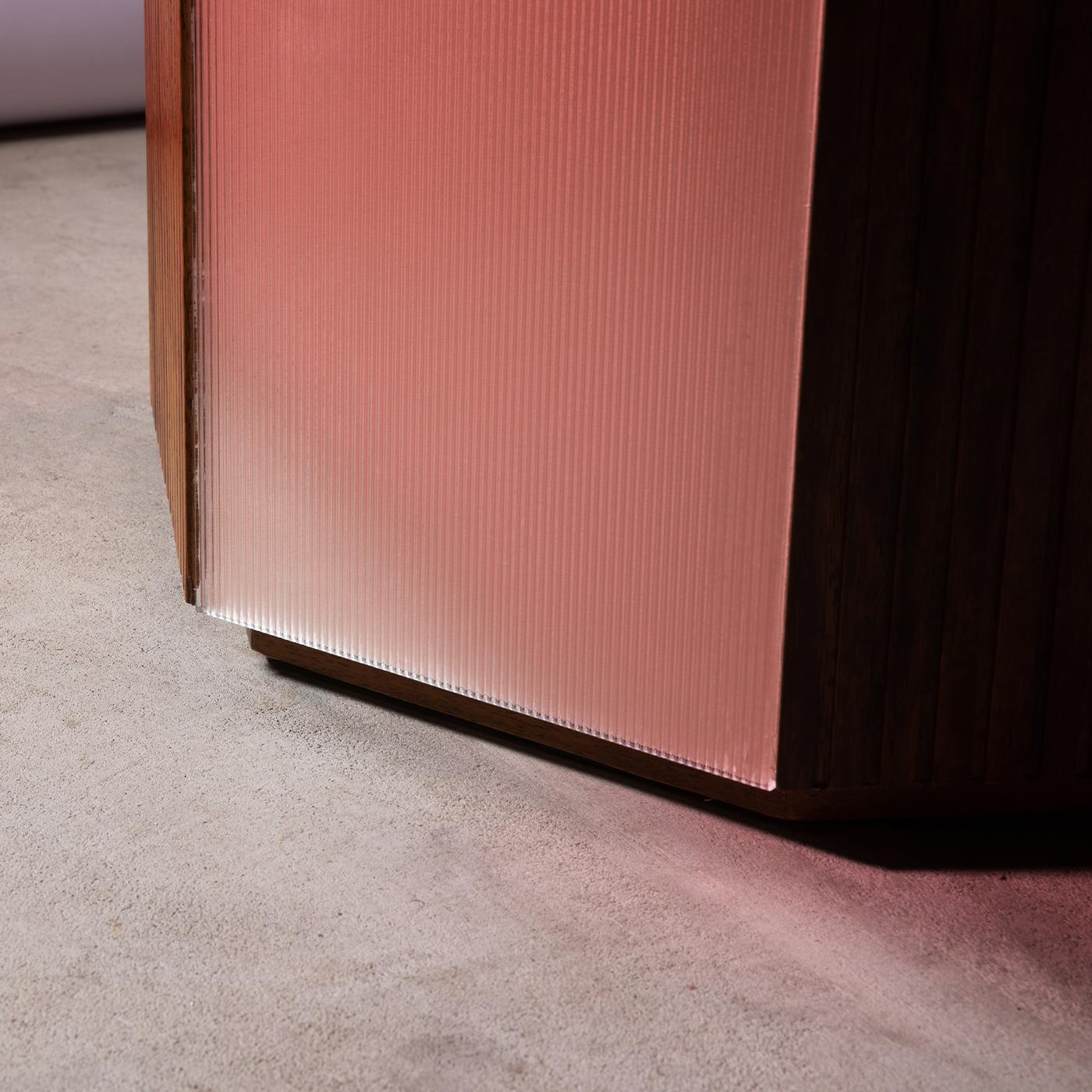 XXIe siècle et contemporain Sandra e Raimondo Coffee Table basse en bois et verre en vente