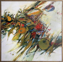 Large Abstract Oil on Canvas Painting by Sandra Gierke