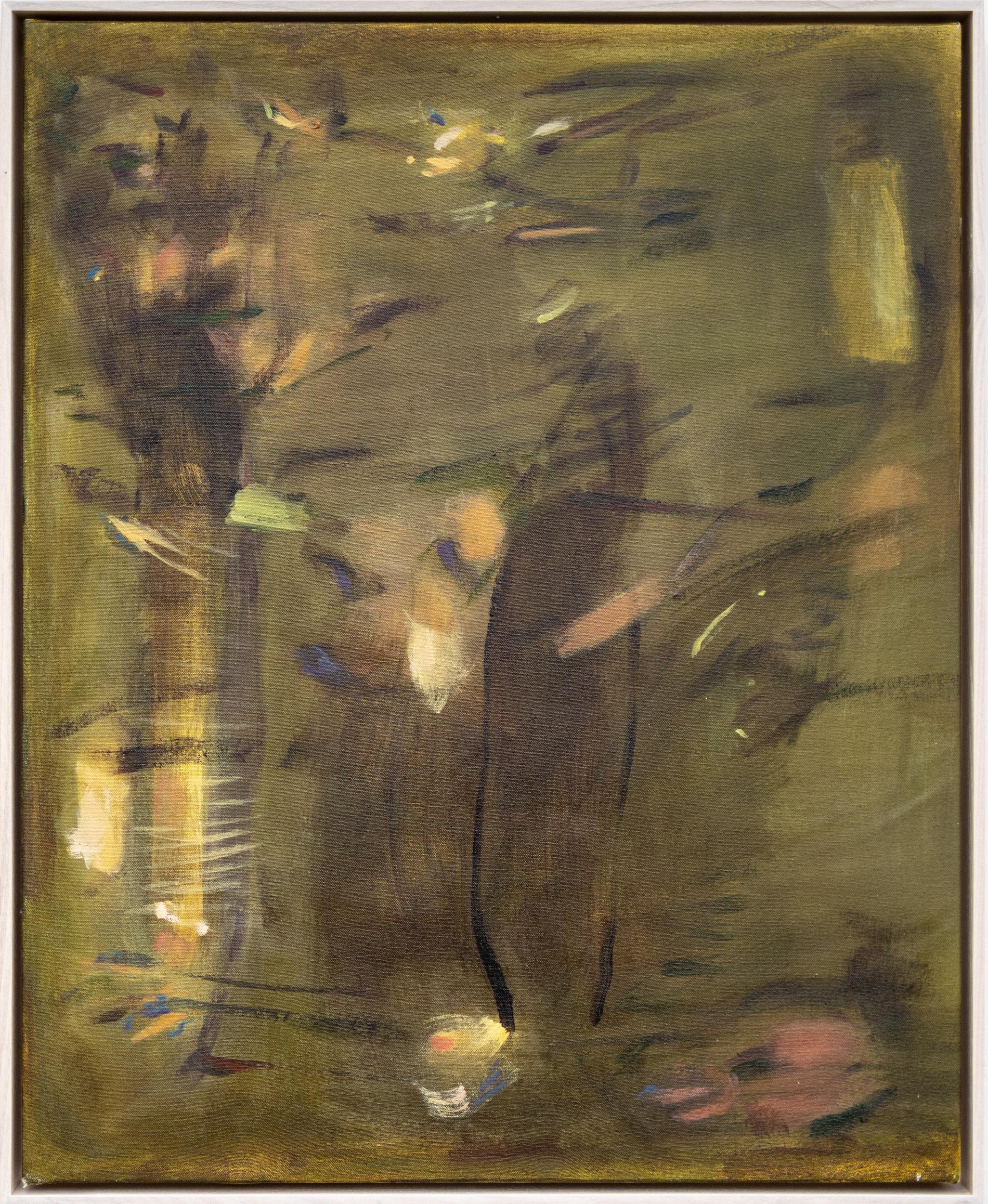 Gale - Contemporary Abstract Acrylic Painting on Canvas, Framed, 32x26 in