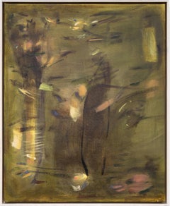Gale - Contemporary Abstract Acrylic Painting on Canvas, Framed, 32x26 in