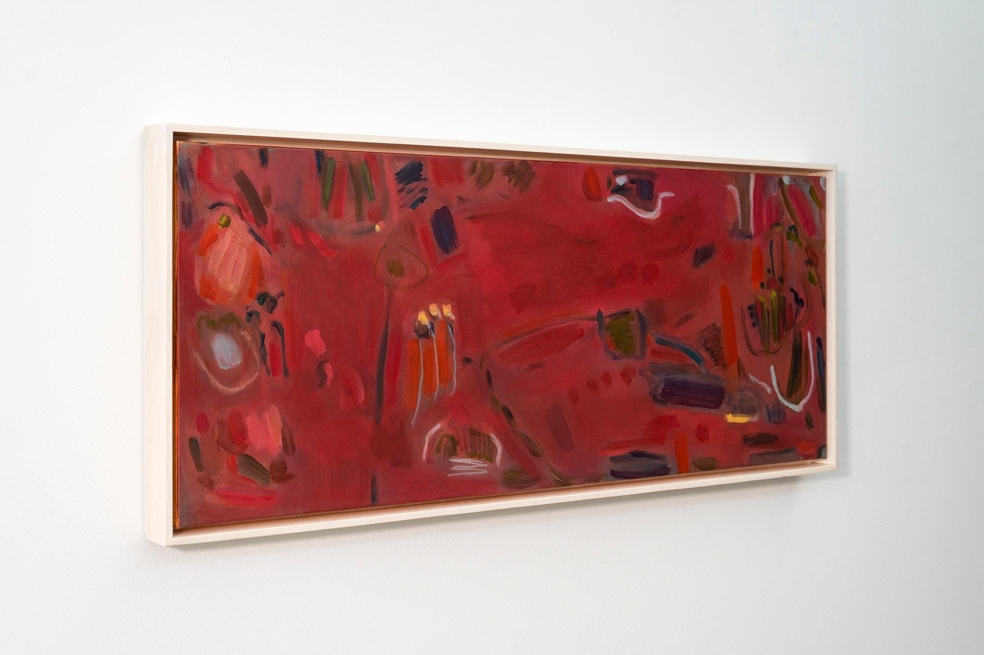 Kill Your Darlings No.12 - contemporaneo, astratto, acrilico su tela - Abstract Painting Marrone di Sandra Goldie