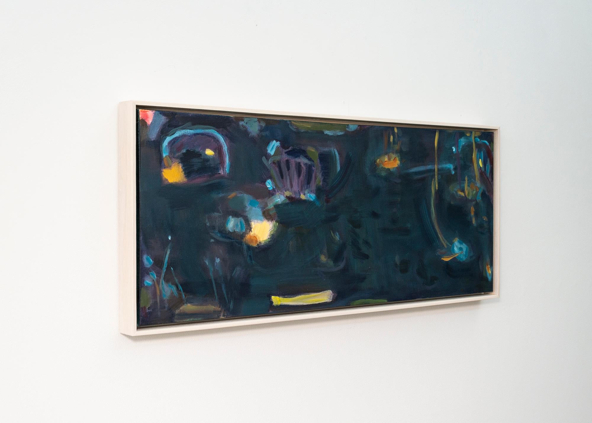 Kill Your Darlings No.13 - contemporaneo, astratto, acrilico su tela - Landscape Painting Nero di Sandra Goldie