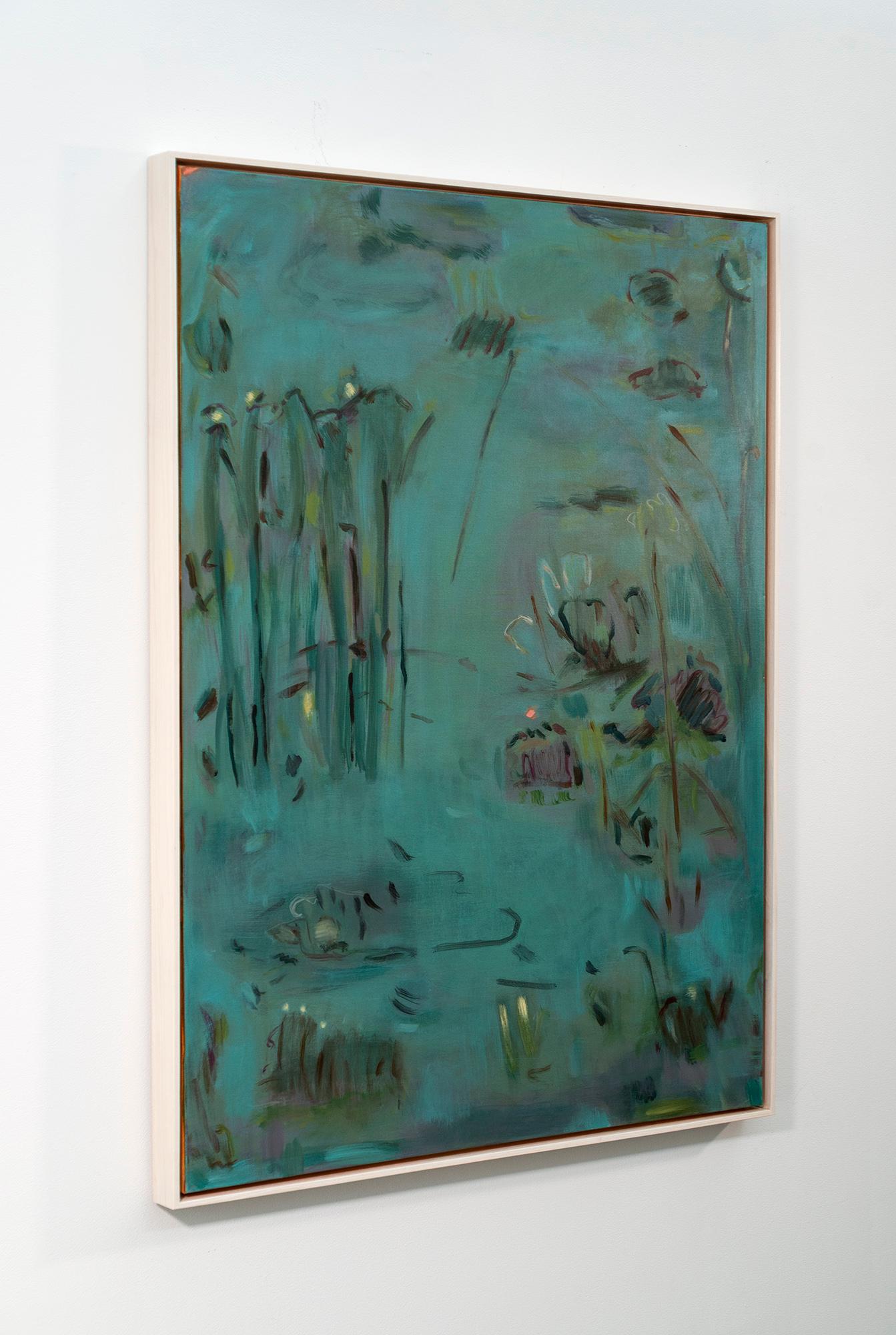 Kill Your Darlings No.15 - contemporaneo, astratto, acrilico su tela - Abstract Painting Blu di Sandra Goldie