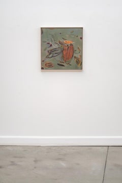 Petals - Contemporary Abstract Acrylic Painting on Canvas, Framed