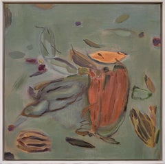 Petals - Contemporary Abstract Acrylic Painting on Canvas, Framed