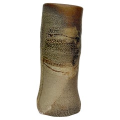 Sandra Johnstone Abstract Stack Salt-Fired Vase 1970s California