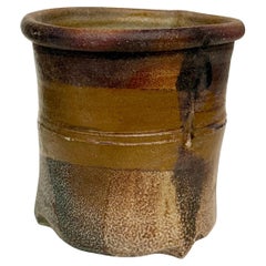 Sandra Johnstone Salt-Fired Altered Small Planter c1970s #1