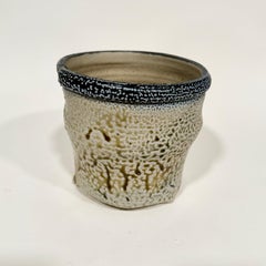 Sandra Johnstone Salt-Fired Altered Small Planter c1970s #2