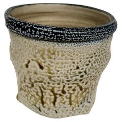 Sandra Johnstone Salt-Fired Altered Small Planter c1970s #2