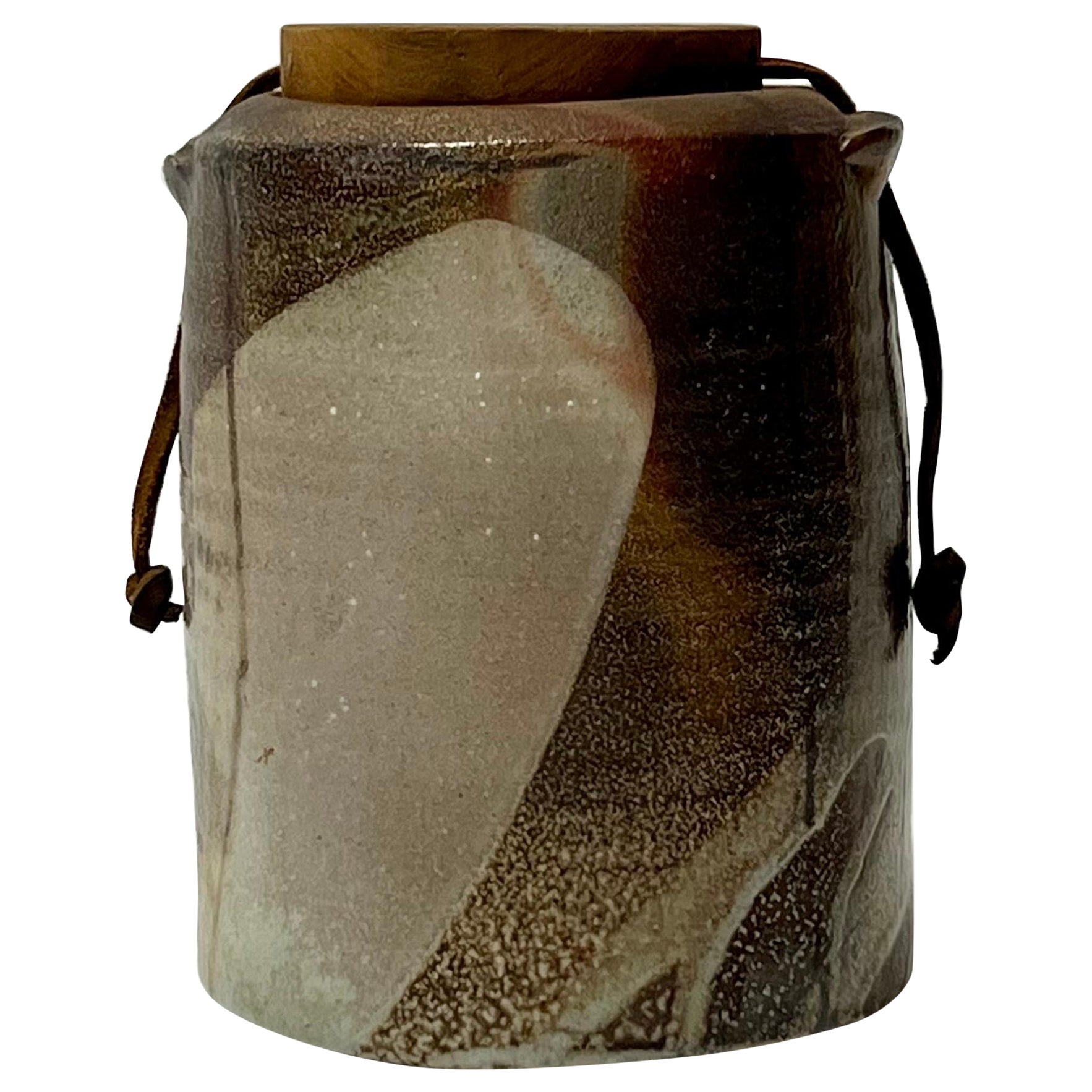 Sandra Johnstone Salt-Fired Lidded Vessel #3, circa 1960s, Berkeley