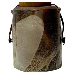 Vintage Sandra Johnstone Salt-Fired Lidded Vessel #3, circa 1960s, Berkeley
