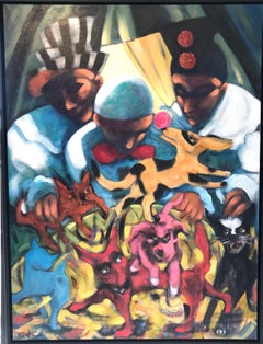 "3 Fools: Meany, Minor, Moe" Contemporary Expressionist 