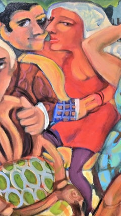 "If You Don't Have A Partner, Grab A  Wooden Chair"   Expressionist Figurative