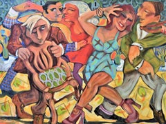 "If You Don't Have A Partner, Grab A  Wooden Chair"   Expressionist Figurative