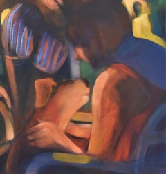 "Sedie da giardino;  Comunione alla luce del portico".  Espressionismo moderno figurativo