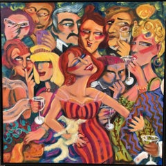 "Look What Kat's Dragged In"  Modern Expressionist Figurative