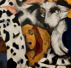 "Miss Colleen Don't Allow No Dogs Around Here" Neo-Expressionist Figure Painting