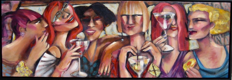 Sandra Jones Campbell Pretty Chicks All In A Row Contemporary