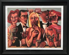 "Reflecting On.A Well Rounded Red" Contemporary Expressionist Figurative