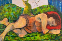 "The Sentinel: Sleeping Until Spring " Contemporary Expressionist Figure 