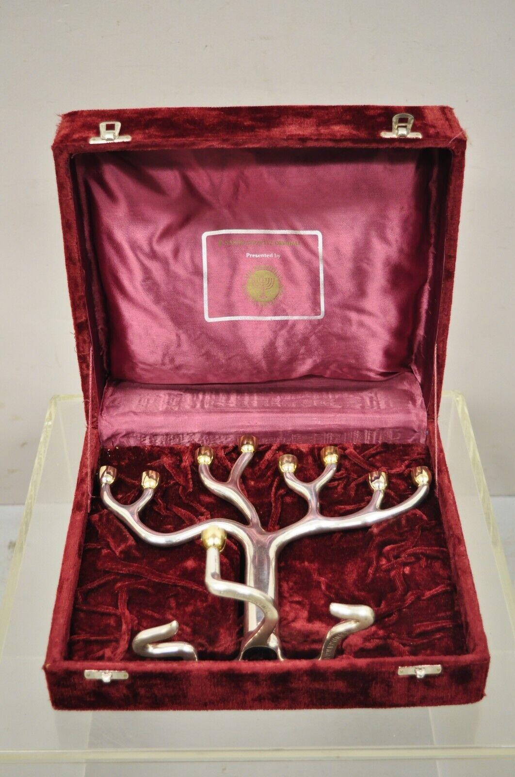 Sandra Kravitz For Rosenthal Silver Plate Tree of Life Judaica Candlestick 6