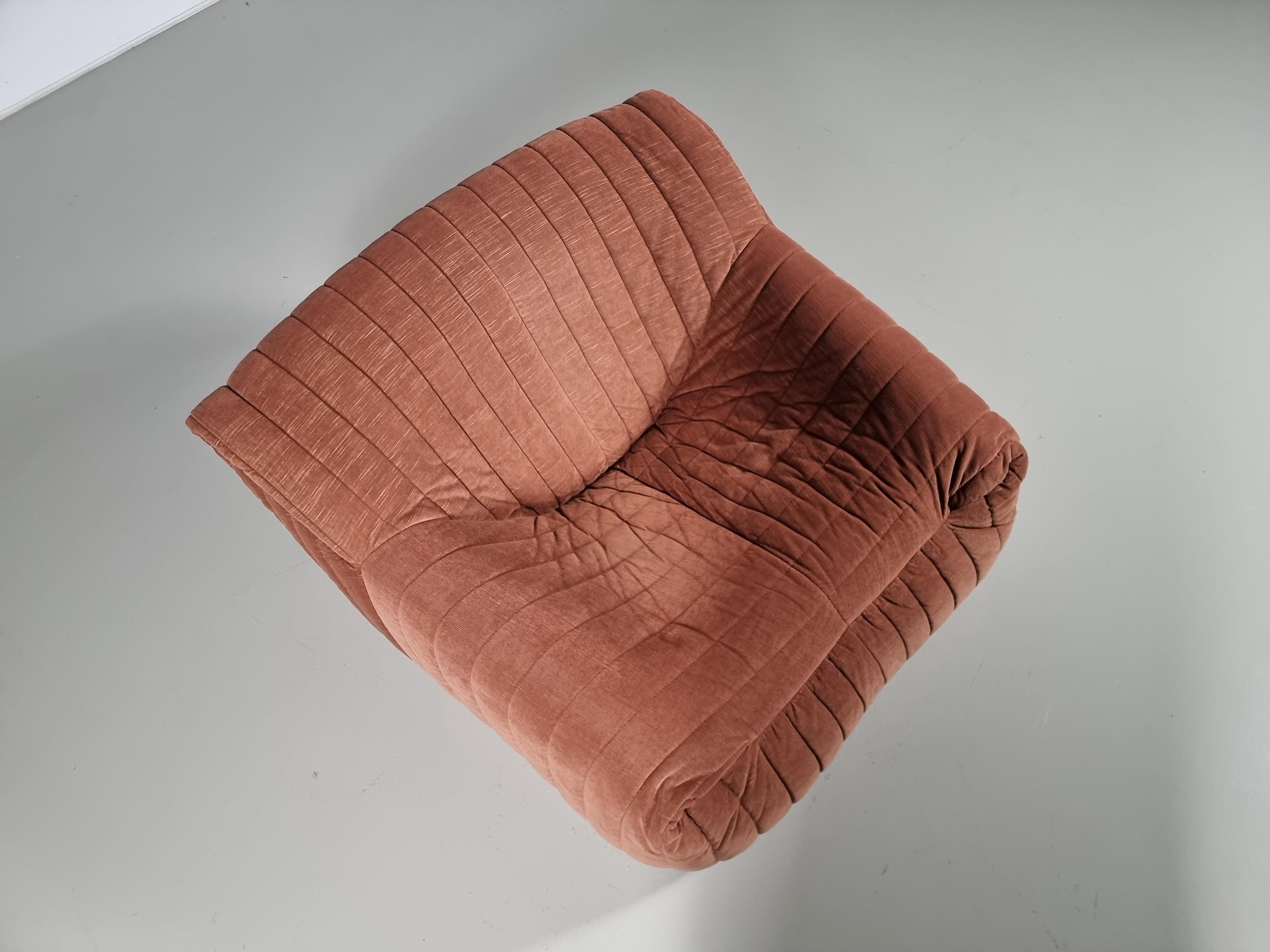 Mid-Century Modern Sandra Lounge Chair by Annie Hiéronimus for Cinna Ligne Roset, 1970s