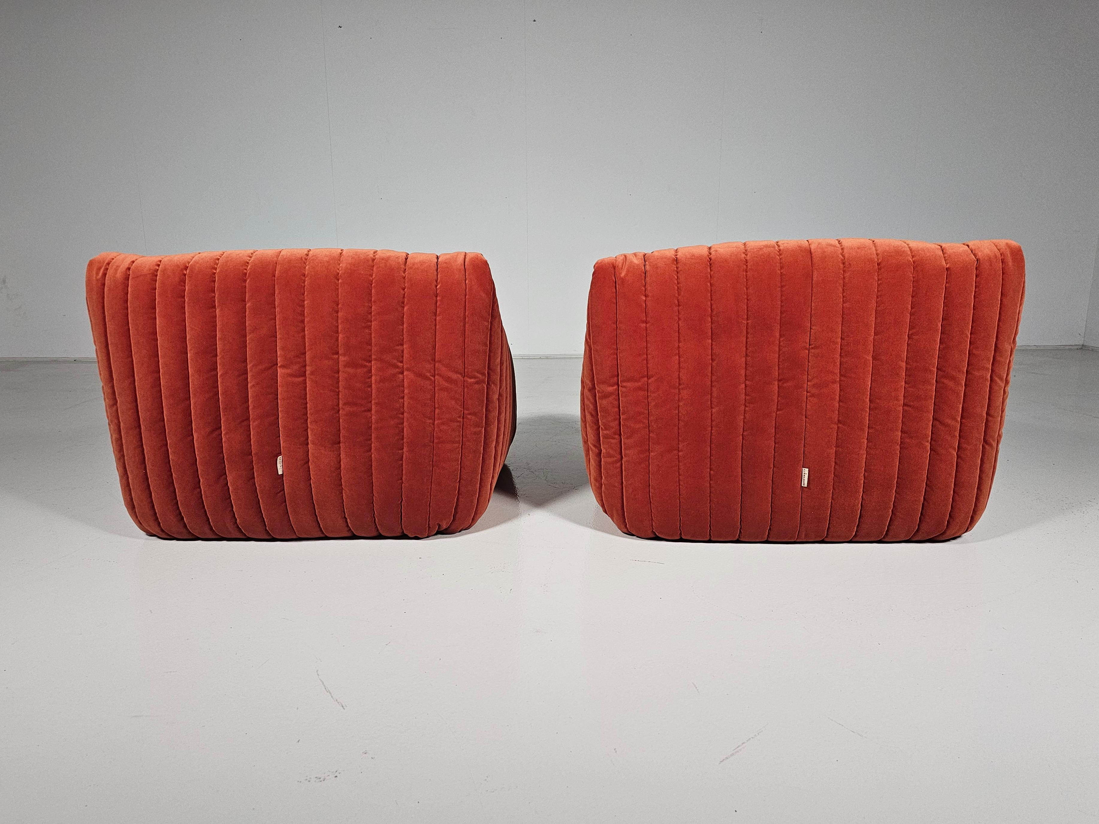 Sandra Lounge Chairs by Annie Hiéronimus for Cinna Ligne Roset, 1970s 1