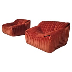 Sandra Lounge Chairs by Annie Hiéronimus for Cinna Ligne Roset, 1970s