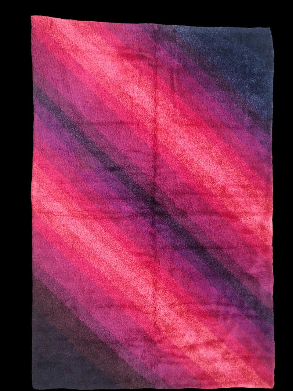 Sandra Marconato Handmade Italian carpet  1970 with authentication of artist For Sale 4