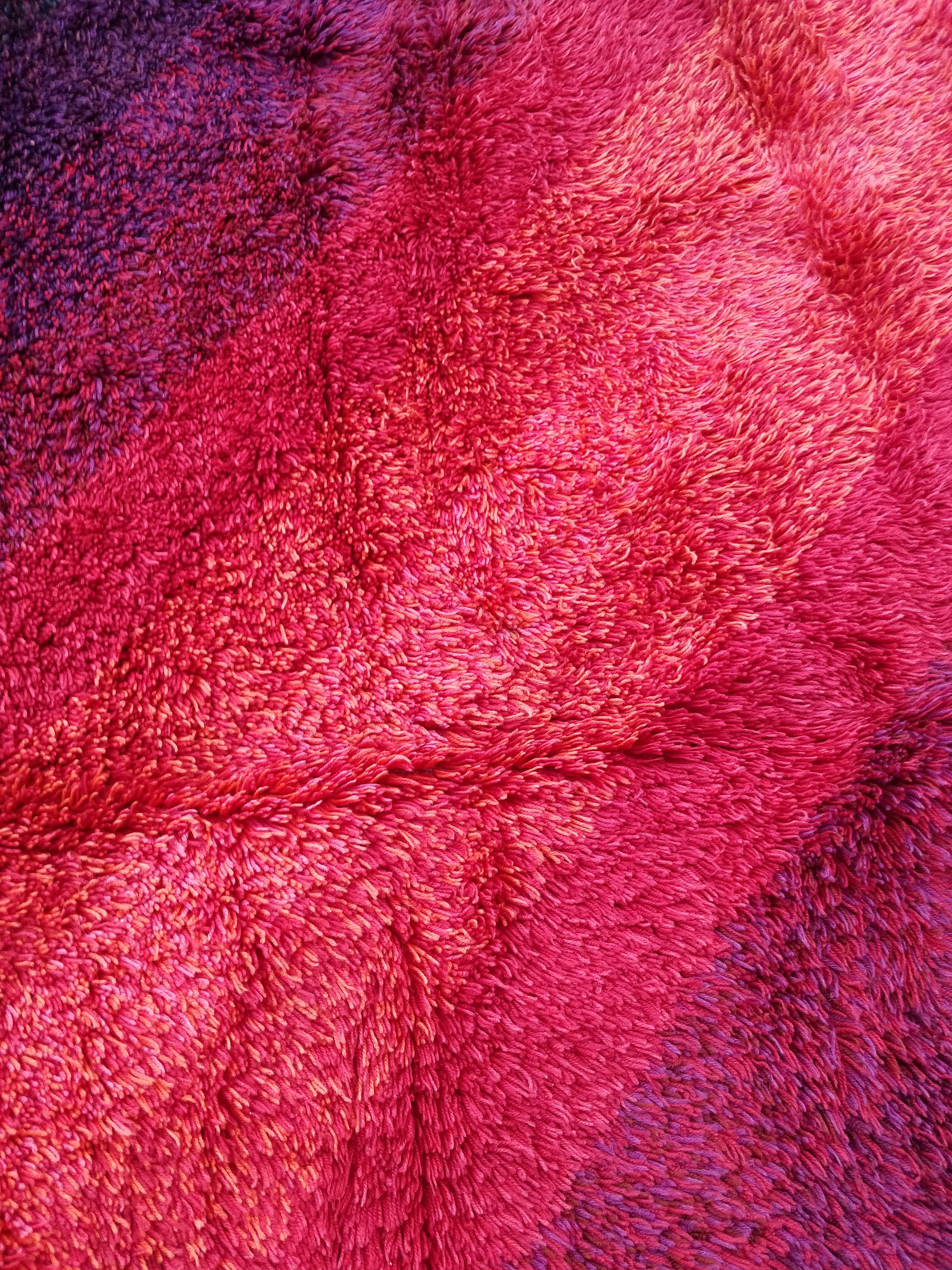 Sandra Marconato Handmade Italian carpet  1970 with authentication of artist For Sale 7