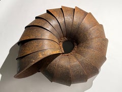Sandra Osip Abstract Steel Spiral Garden Sculpture 20th Century Cranbrook Artist